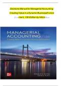 TEST BANK For Managerial Accounting&colon; Creating Value in a Dynamic Business Environment&comma; 13th Edition by Hilton &vert; Verified Chapter's 1 - 17 &vert; Complete
