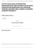 CCT CCI FINAL EXAM AND PRACTICE QUESTIONS EXAM 2024 NEWEST ACTUAL EXAM COMPLETE 500 QUESTIONS WITH DETAILED VERIFIED ANSWERS &lpar;100&percnt; CORRECT ANSWERS&rpar; &sol;ALREADY GRADED A&plus;