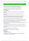 AADE 75 sample questions and answers 
