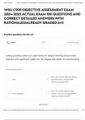 WGU C909 OBJECTIVE ASSESSMENT EXAM 2024-2025 ACTUAL EXAM  100 QUESTIONS AND CORRECT DETAILED ANSWERS WITH RATIONALES&vert;ALREADY GRADED A&plus;