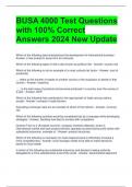 BUSA 4000 Test Questions with 100&percnt; Correct Answers 2024 New Update 