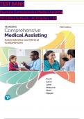 Test Bank For Pearson's Comprehensive Medical Assisting&comma; 5th Edition by Kristiana Sue M&period; Routh&comma; Diana Garza&comma; Jennifer Lam&eacute;&comma; Joseph J&period; Mistovich&comma; Jahangir Moini&comma; Jamie Nguyen Chapter 1-57
