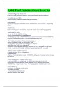 AADE Final Diabetes Exam Rated A&plus;