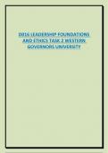 D016 LEADERSHIP FOUNDATIONS  AND ETHICS TASK 2 WESTERN  GOVERNORS UNIVERSITY