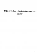 NURS 5334 Study Questions and Answers Exam 2