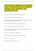 PSI Esthetics Indiana state board study guide