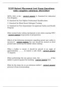 TCFP Retest Placement test Exam Questions with complete solutions 2023&sol;2024