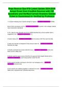 Rope Rescue Ops IFSI Latest Update 2024-2025 Actual Exam from Credible Sources with 165 Questions and Verified Correct Answers Golden Ticket to Guaranteed A&plus; Verified by Professor