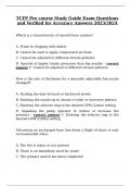 TCFP Pre course Study Guide Exam Questions and Verified for Accuracy Answers 2023&sol;2024