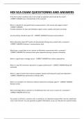 HDI SCA EXAM QUESSTIONNS AND ANSWERS