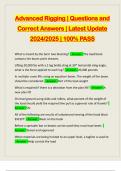 ADVANCED RIGGING BUNDLED TESTS&colon;&colon;&colon;&colon;&colon; QUESTIONS AND CORRECT ANSWERS &vert; LATEST UPDATE 2024&sol;2025