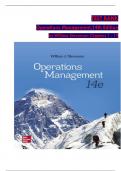 TEST BANK for Operations Management&comma; 14th Editio by William Stevenson&comma; Verified Chapters 1 - 19&comma; Complete Newest Version