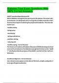 Diabetes Final Exam Questions With 100&percnt; Correct Answers 2024