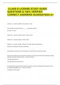 Class D License Study Guide