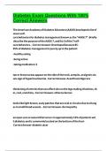 Diabetes Exam Questions With 100&percnt; Correct Answers  2024