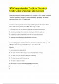 RN Comprehensive Predictor Nursing -Study Guide Questions and Answers