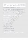 NHM exam With Questions & ANSWERS