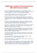 COMP Galen College Of Nursing Questions With 100&percnt; Correct Answers