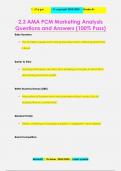 2&period;3 AMA PCM Marketing Analysis Questions and Answers &lpar;100&percnt; Pass&rpar;
