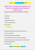AMA PCM Content Marketing Exam Practice Questions and Answers &lpar;100&percnt; Pass&rpar;