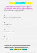 AD Banker Comprehensive Exam Questions and Answers &lpar;100&percnt; Pass&rpar;