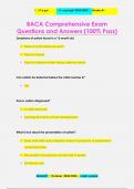 BACA Comprehensive Exam Questions and Answers &lpar;100&percnt; Pass&rpar;