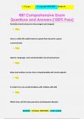 RBT Comprehensive Exam Questions and Answers &lpar;100&percnt; Pass&rpar;