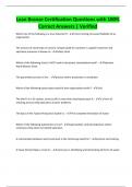 Lean Bronze Certification Questions with 100&percnt;  Correct Answers &vert; Verified