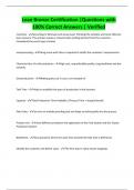 Lean Bronze Certification &vert;Questions with  100&percnt; Correct Answers &vert; Verified