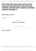 PATH CTRI FINAL EXAM 2024 ACTUAL EXAM COMPLETE 200 QUESTIONS WITH DETAILED VERIFIED ANSWERS &lpar;100&percnt; CORRECT ANSWERS&rpar; &sol;ALREADY GRADED A&plus;