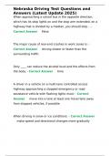 Nebraska Driving Test Questions and Answers &lpar;Latest Update 2025&rpar;