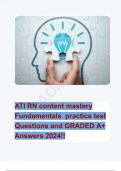 ATI RN content mastery Fundamentals  practice test Questions and GRADED A&plus; Answers 2024&excl;&excl;