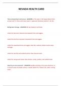 NEVADA HEALTH CARD QUESTIONS AND ANSWERS &sol; LATEST