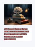 ATI Content Mastery Series&colon; 2024 The Fundamentals Final Exam Questions and 100&percnt; CORRECTLY SOLVED SOLUTIONS&excl;&excl;