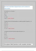 ACCUPLACER MATH QUESTIONS WITH COMPLETE SOLUTIONS 