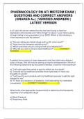 PHARMACOLOGY RN ATI MIDTERM EXAM &vert; QUESTIONS AND CORRECT ANSWERS &lpar;GRADED A&plus;&rpar; &vert; VERIFIED ANSWERS &vert; LATEST VERSION