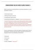 ENDOCRINE NCLEX MED SURG EXAM 3 QUESTIONS AND ANSWERS &sol; LATEST
