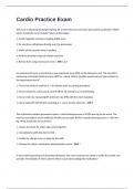 Cardio Practice Exam 
