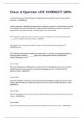 Class A Operator UST CORRECT 100&percnt;