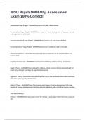 WGU Psych D094 Obj&period; Assessment Exam 100&percnt; Correct&excl;