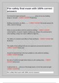 Fire safety final exam with 100&percnt; correct answers 