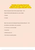 Principles of Coaching Final Exam Questions with 100&percnt; Correct Answers &vert; Verified &vert; Latest Update 2024&vert; 100&percnt; Solved