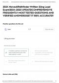 2024 Newest&vert;Pathfinder Written Sling Load Exam&vert;2024-2025 UPDATE&vert;COMPREHENSIVE FREQUENTLY MOST TESTED QUESTIONS AND VERIFIED ANSWERS&vert;GET IT 100&percnt; ACCURATE&excl;&excl;