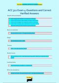 ACC 312 Exam 4-Questions and Correct  Verified Answers