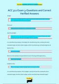 ACC 312 Exam 3-Questions and Correct  Verified Answers