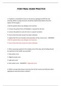  FCM FINAL EXAM PRACTICE QUESTIONS AND ANSWERS &sol; LATEST