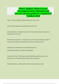 PIlates Method Alliance Exam- Assessment Factors Questions and answers already graded A&plus;&vert; Updated & Verified &vert; 2024