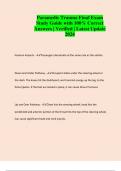 Paramedic Trauma Final Exam Study Guide with 100&percnt; Correct Answers &vert; Verified &vert; Latest Update 2024