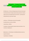 Paramedic &ndash; Trauma Final Exam with 100&percnt; Correct Answers &vert; Verified &vert; Latest Update 2024