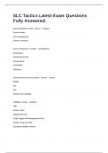 SLC Tactics Latest Exam Questions Fully Answered&period;